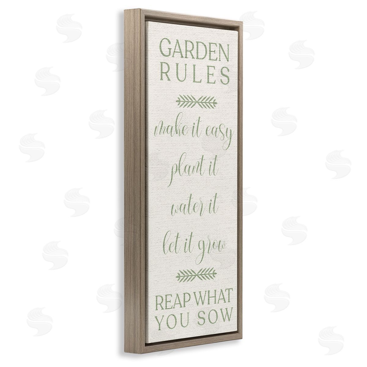 Country Garden Rules Brown Floating Frame Canvas Wall Art, Home Decor by Stupell Studio
