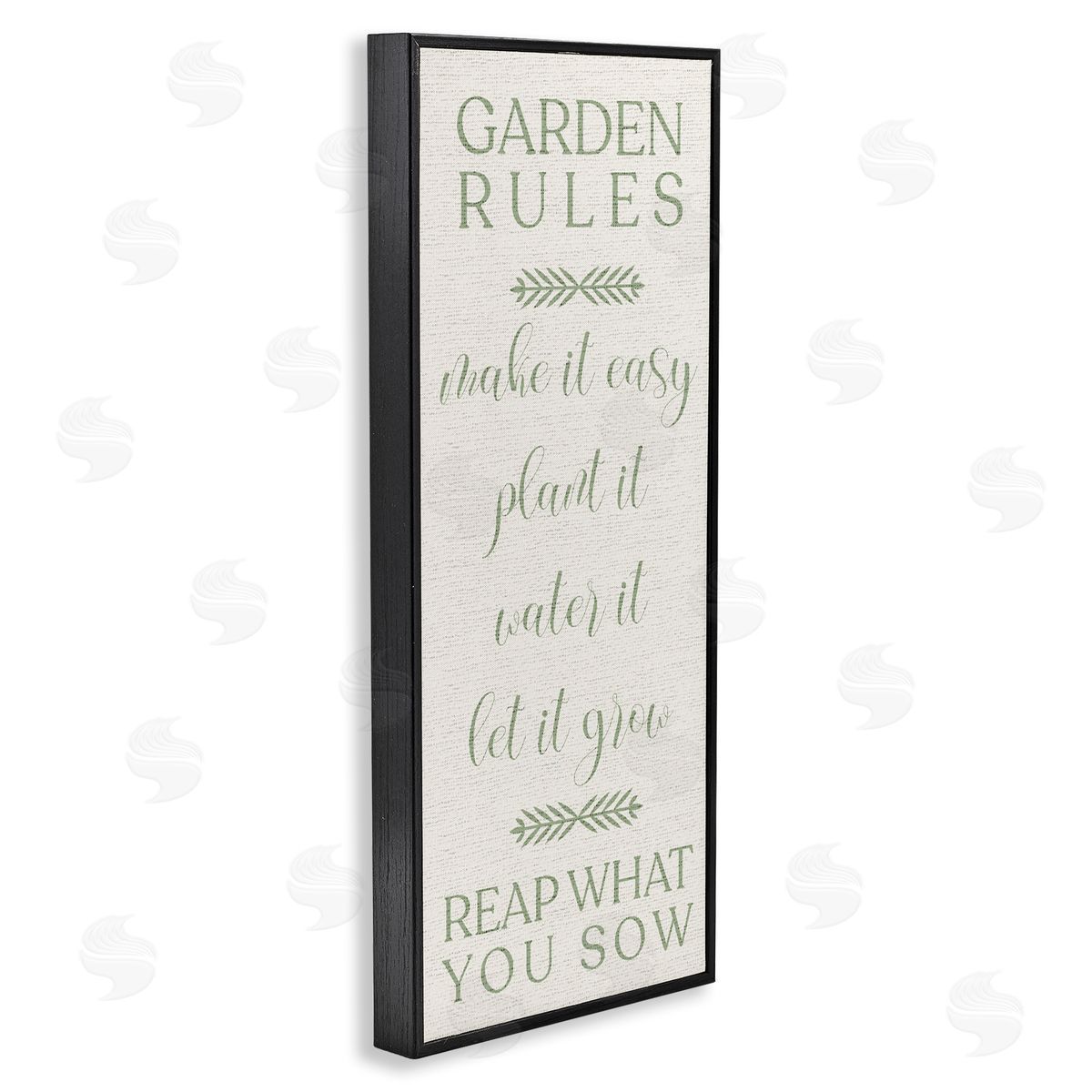 Country Garden Rules Black Frame Print Wall Art, Home Decor by Stupell Studio