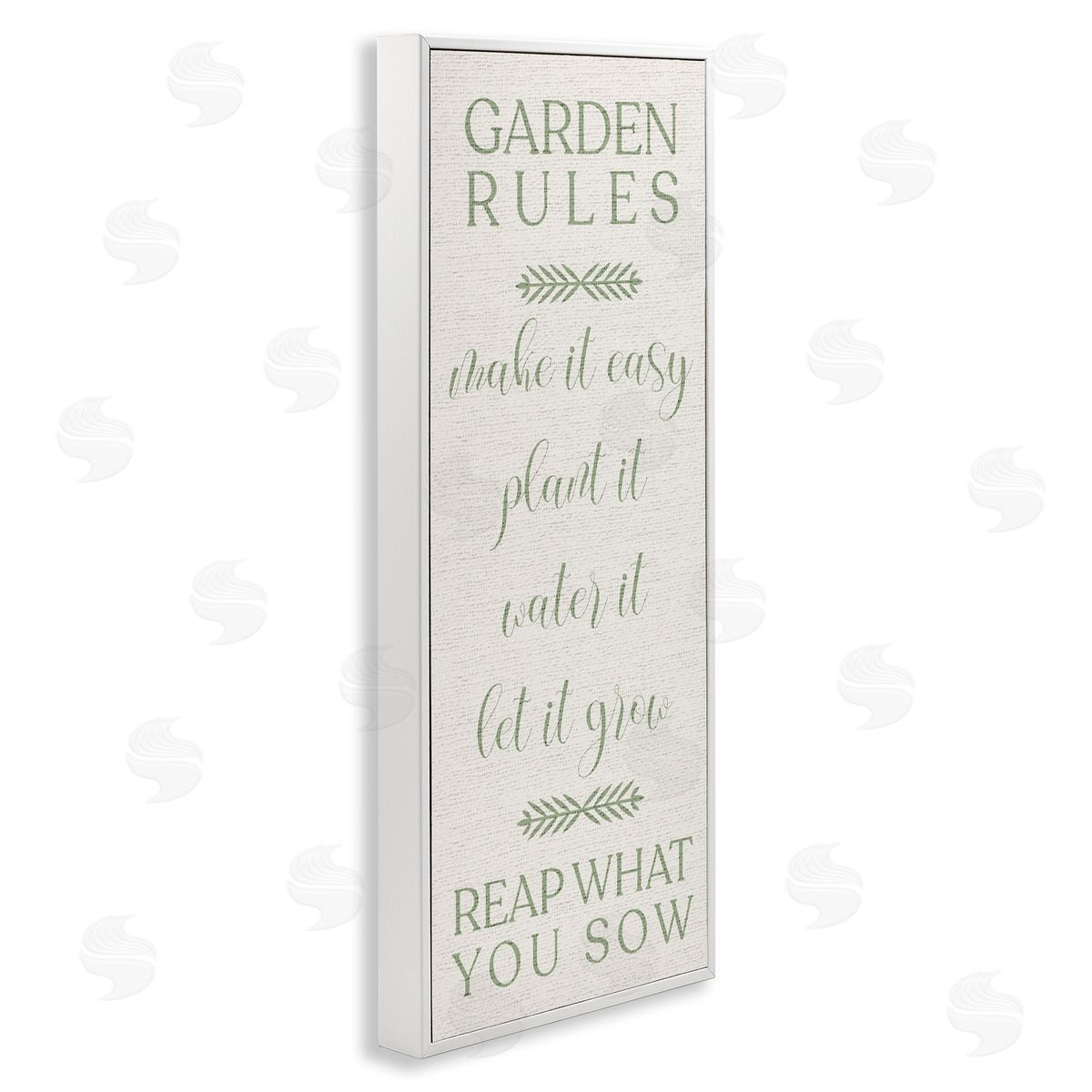 Country Garden Rules White Frame Print Wall Art, Home Decor by Stupell Studio