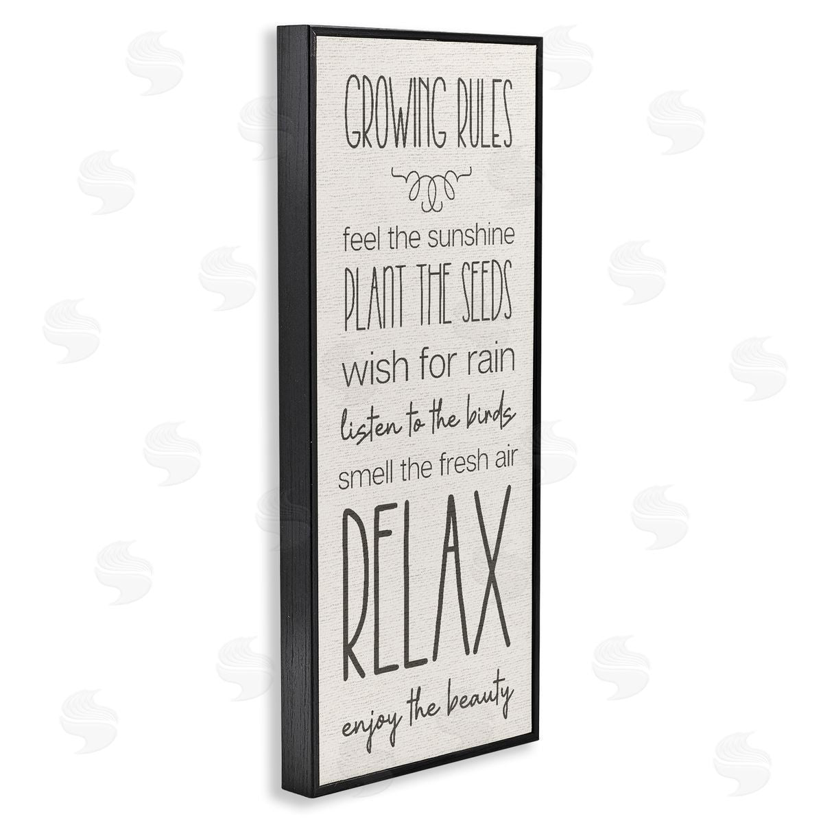 Serene Gardening Rules Black Frame Print Wall Art, Home Decor by Stupell Studio
