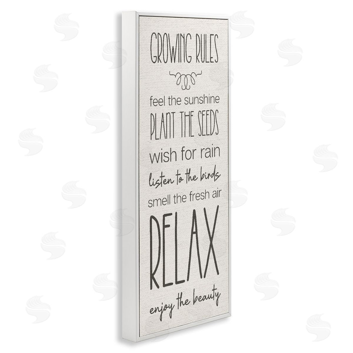 Serene Gardening Rules White Frame Print Wall Art, Home Decor by Stupell Studio
