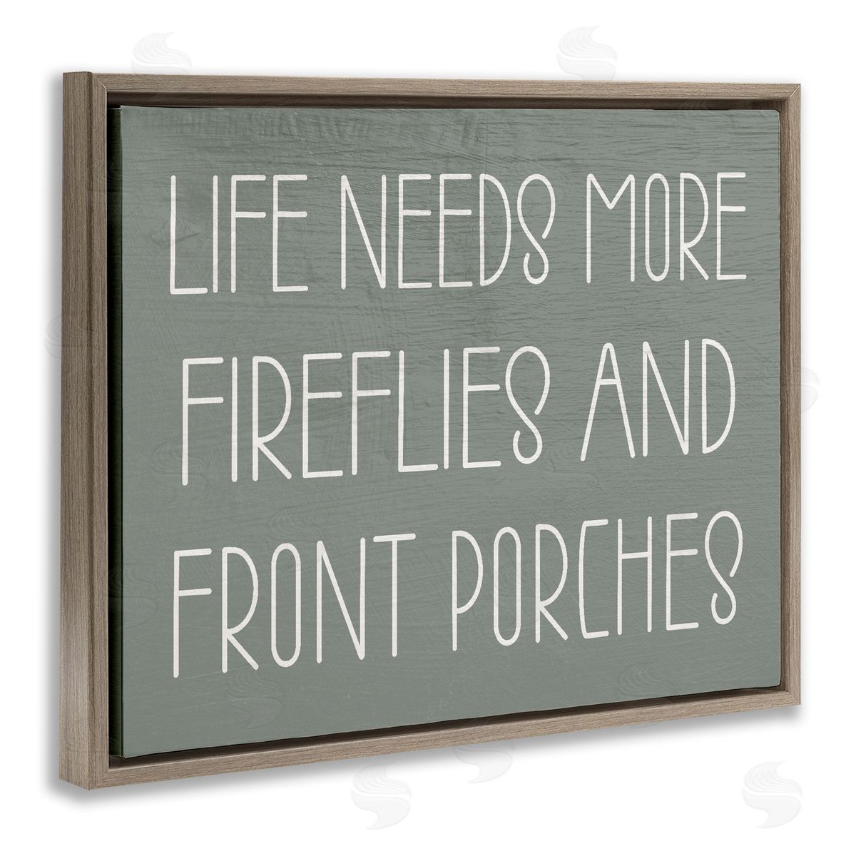 Fireflies & Front Porches Brown Floating Frame Canvas Wall Art, Home Decor by Stupell Studio