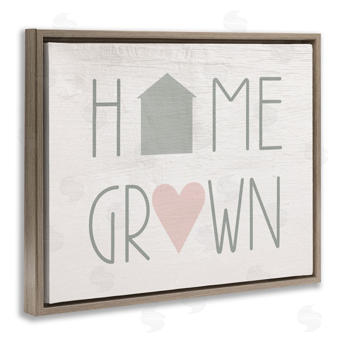 Home Grown Country Words Brown Floating Frame Canvas Wall Art, Home Decor by Stupell Studio