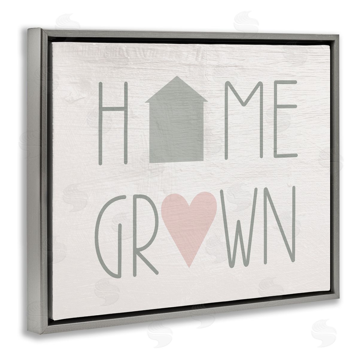 Home Grown Country Words Grey Floating Frame Canvas Wall Art, Home Decor by Stupell Studio