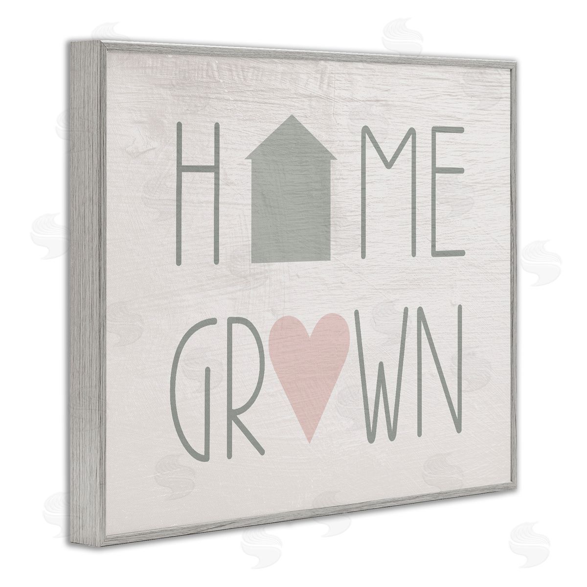 Home Grown Country Words Grey Frame Print Wall Art, Home Decor by Stupell Studio
