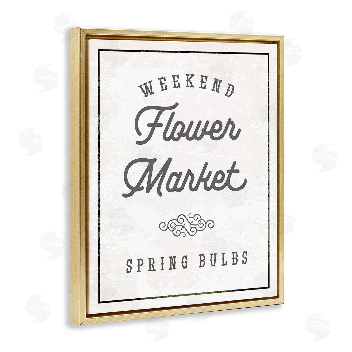 Flower Market Spring Bulbs Gold Floating Frame Canvas Wall Art, Home Decor by Stupell Studio