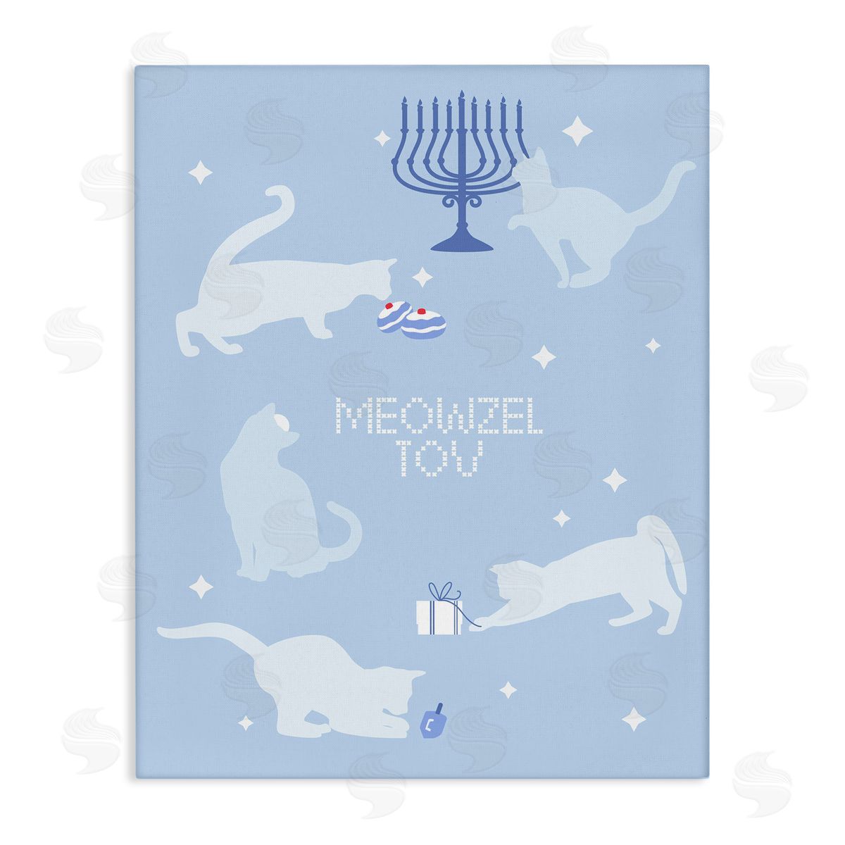 Meowzel Tov Seasonal Cats Canvas Wall Art, Home Decor by Stupell Studio