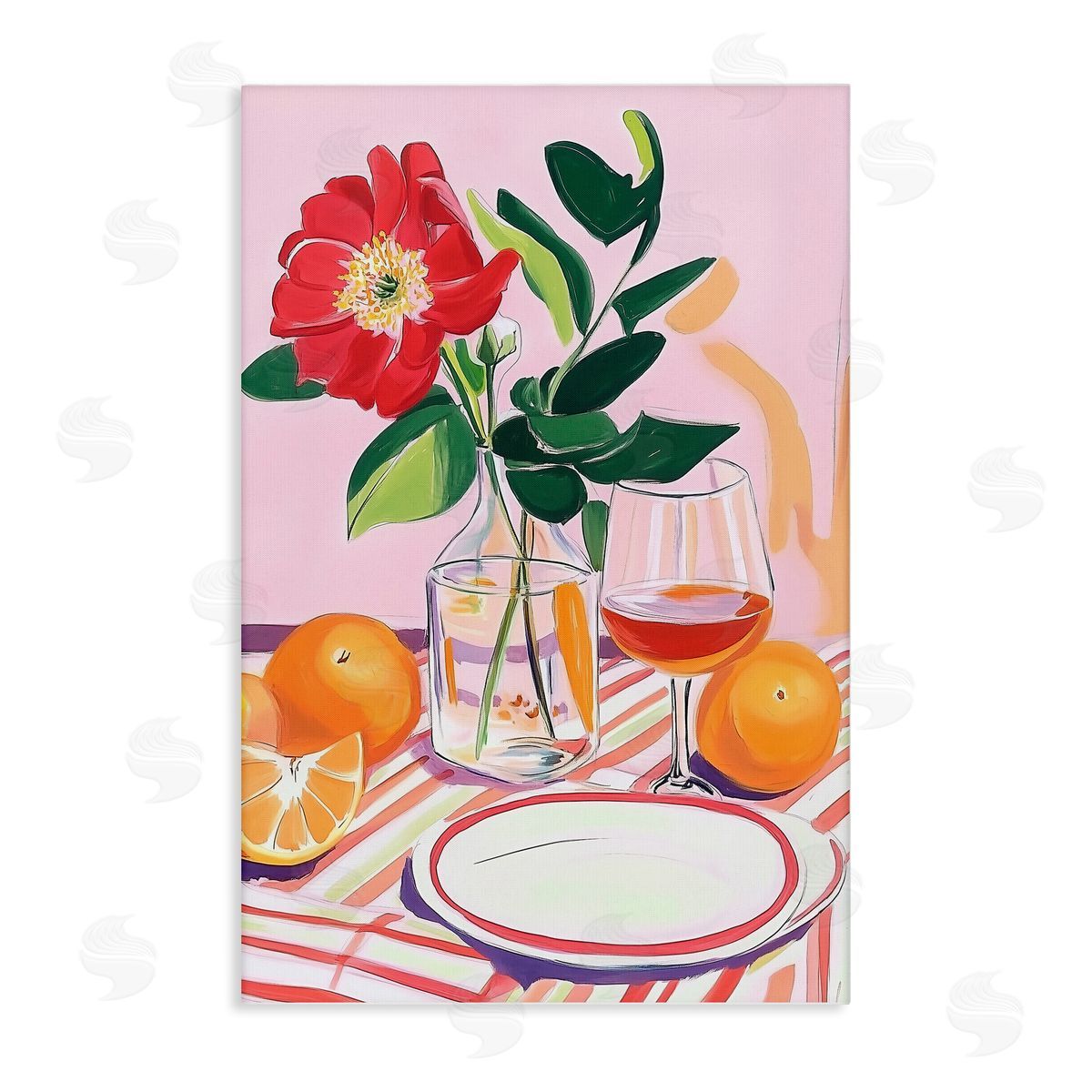 Pastel Hued Table Setting Canvas Wall Art, Home Decor by Andreas Magnusson