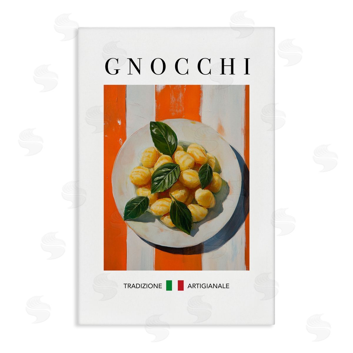 Traditional Gnocchi Pasta Canvas Wall Art, Home Decor by Andreas Magnusson