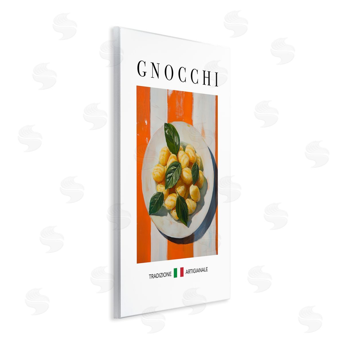 Traditional Gnocchi Pasta Wood Plaque Wall Art, Home Decor by Andreas Magnusson