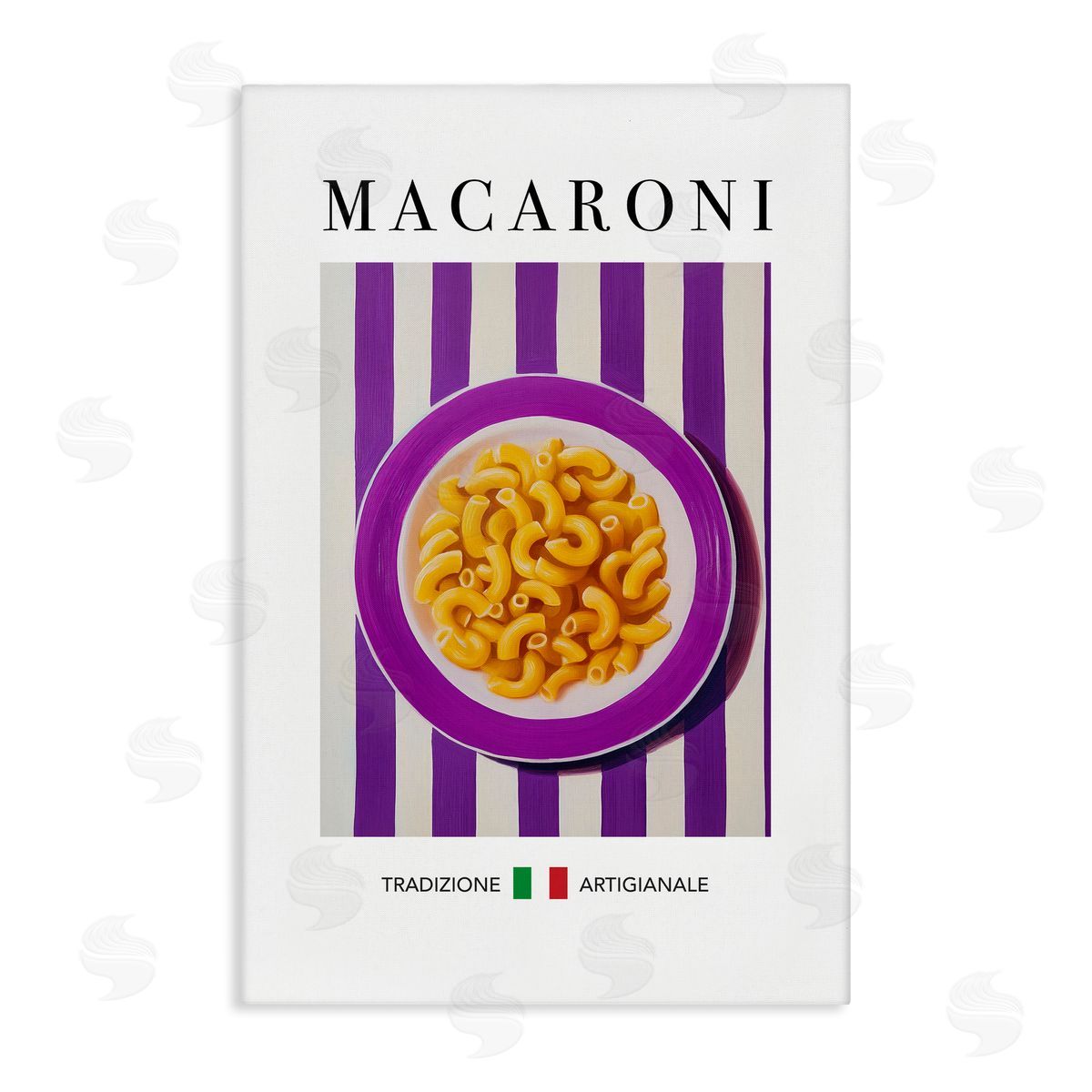 Traditional Macaroni Pasta Canvas Wall Art, Home Decor by Andreas Magnusson