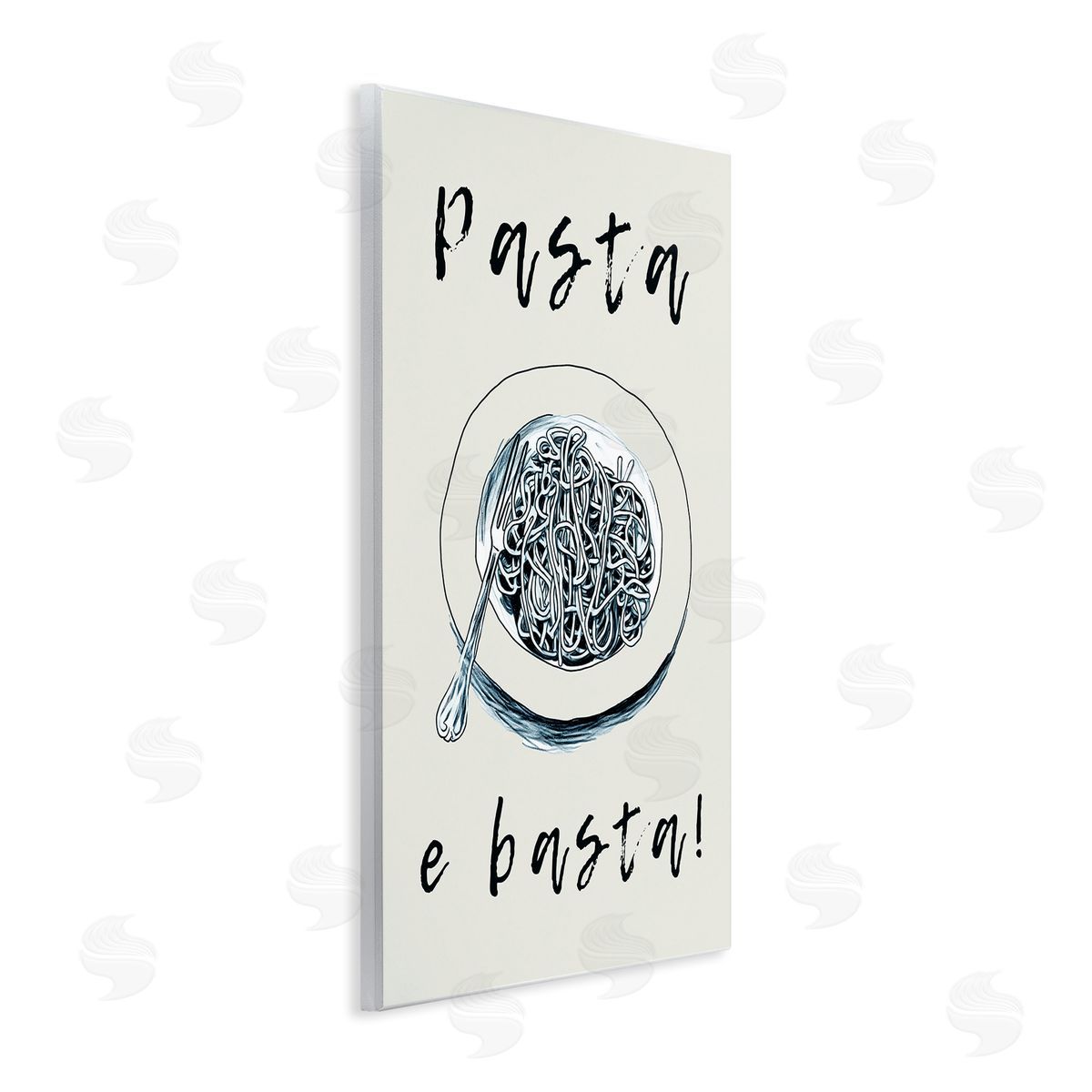 Pasta e Basta Meal Wood Plaque Wall Art, Home Decor by Andreas Magnusson