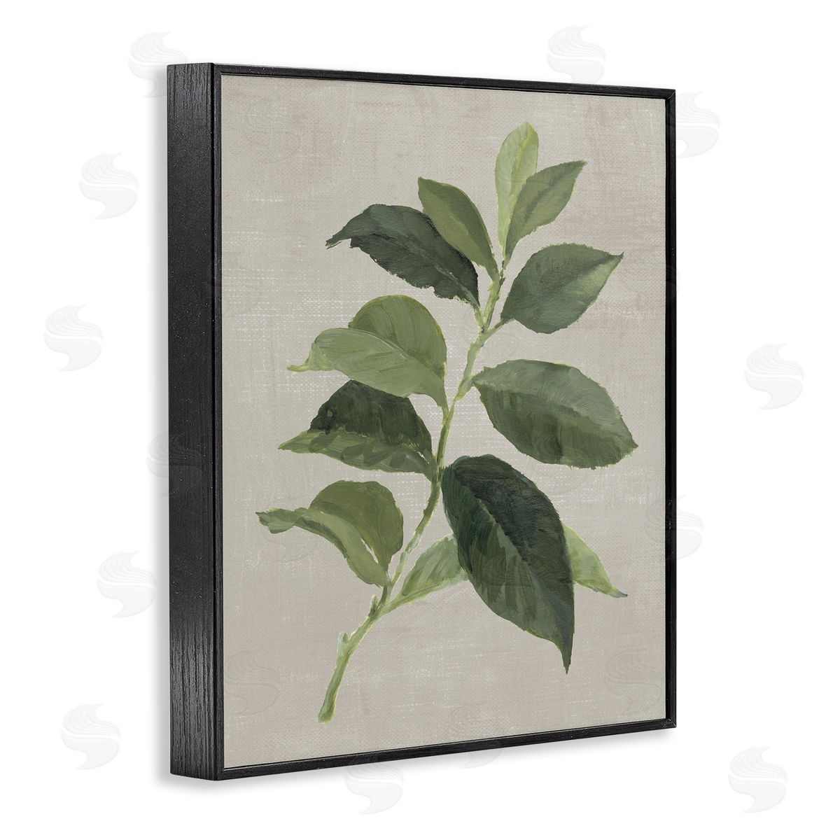 Arabica Coffee Plant Leaf Black Frame Print Wall Art, Home Decor by Lanie Loreth
