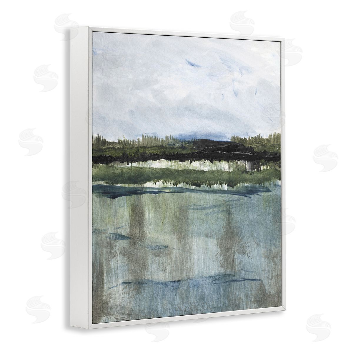 Northwest Lakeside View White Frame Print Wall Art, Home Decor by Lanie Loreth