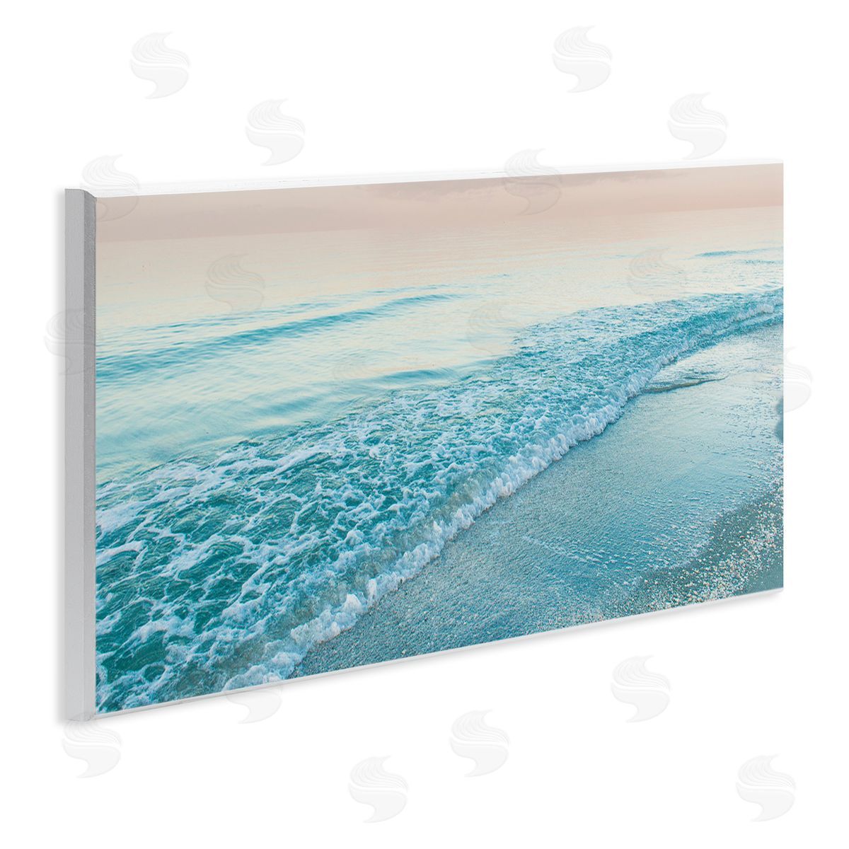 Luminous Sunset over Beach Wood Plaque Wall Art, Home Decor by Mary Lou Johnson