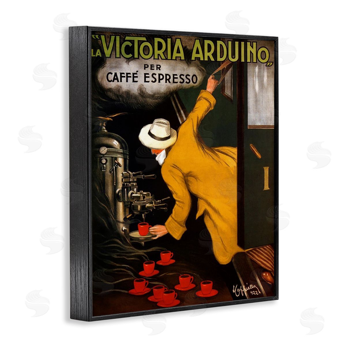 Vintage Espresso Advertisement Black Frame Print Wall Art, Home Decor by Marcus Jules