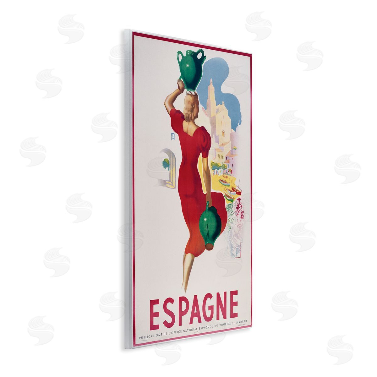 Vintage Spain Travel Advertisement Wood Plaque Wall Art, Home Decor by Marcus Jules