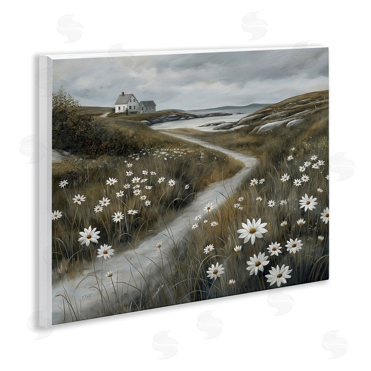 Serene Coastal Cottage Path Wood Plaque Wall Art, Home Decor by Imagine It Images