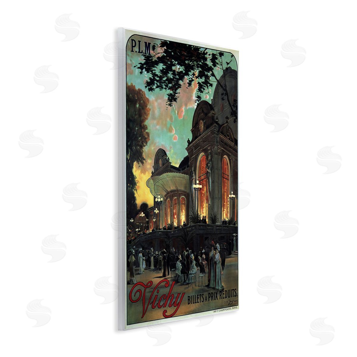Vichy Cultural Antique Poster Wood Plaque Wall Art, Home Decor by Marcus Jules