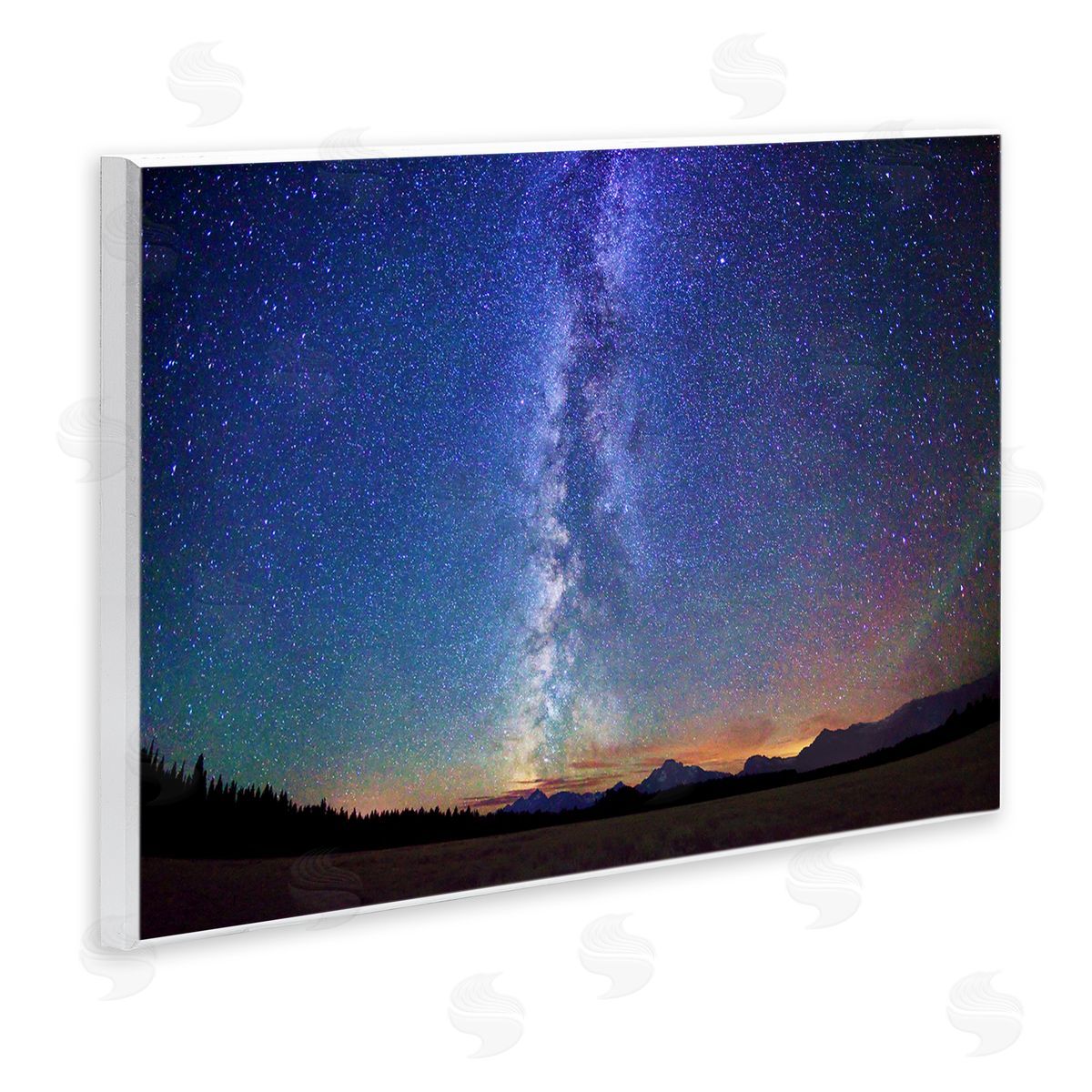 Milky Way Stars over Earth Wood Plaque Wall Art, Home Decor by Royce Bair