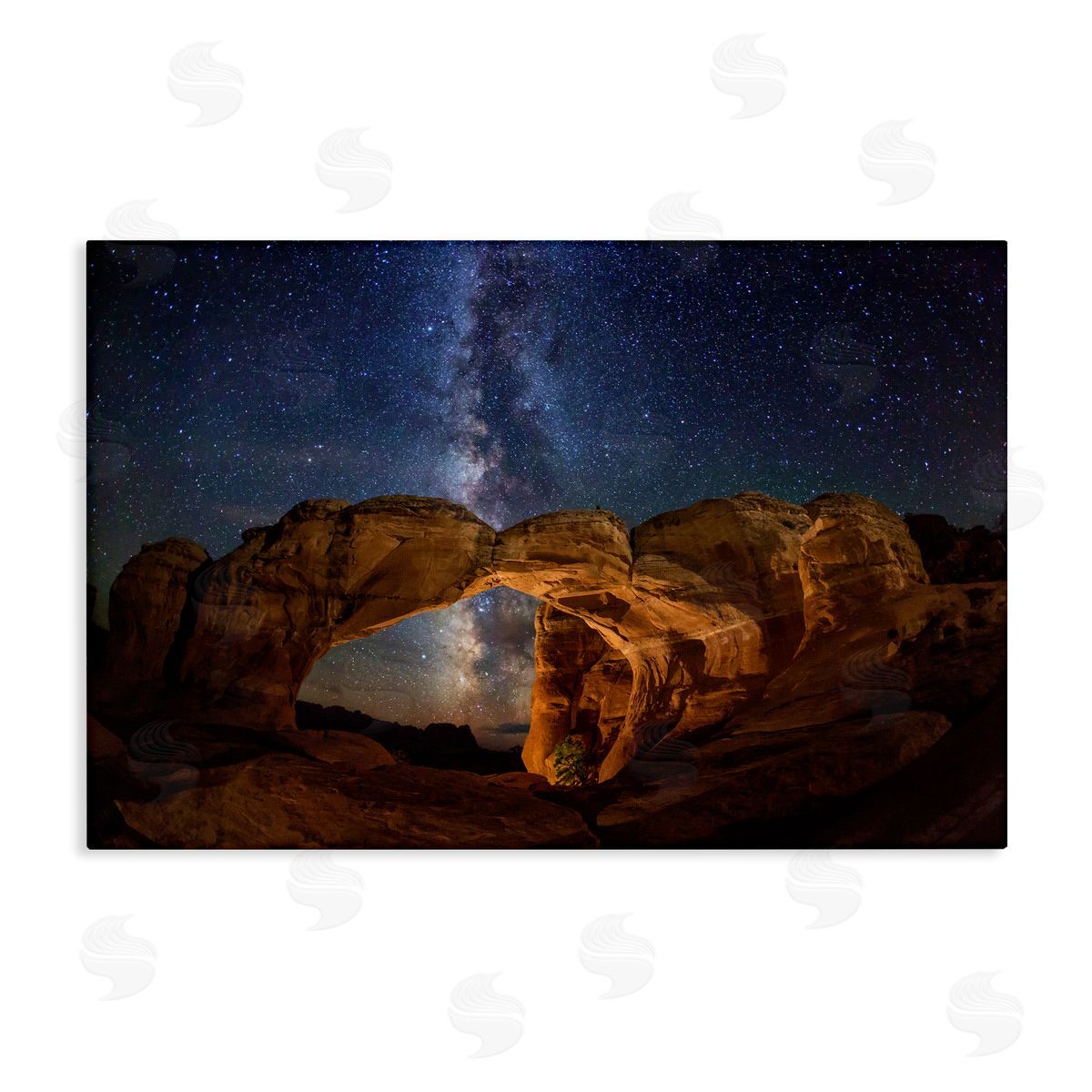 Starry Sky Through Desert Arch Canvas Wall Art, Home Decor by Royce Bair