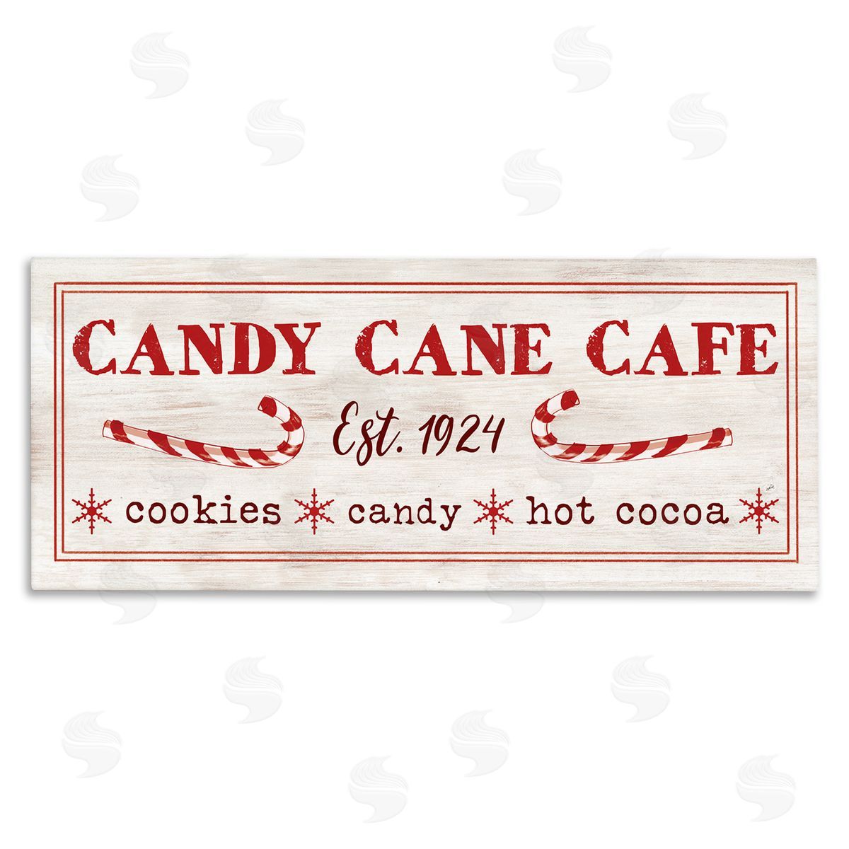 Vintage Candy Cane Cafe Canvas Wall Art, Home Decor by Dogwood Portfolio