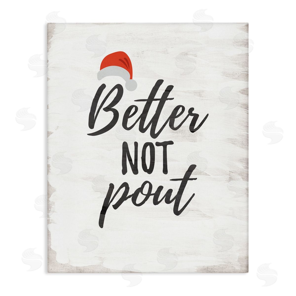 Festive Better Not Pout Canvas Wall Art, Home Decor by Lauren Rader
