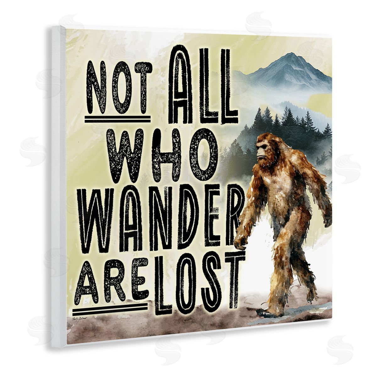 Not All Who Wander Phrase Wood Plaque Wall Art, Home Decor by Nicole DeCamp