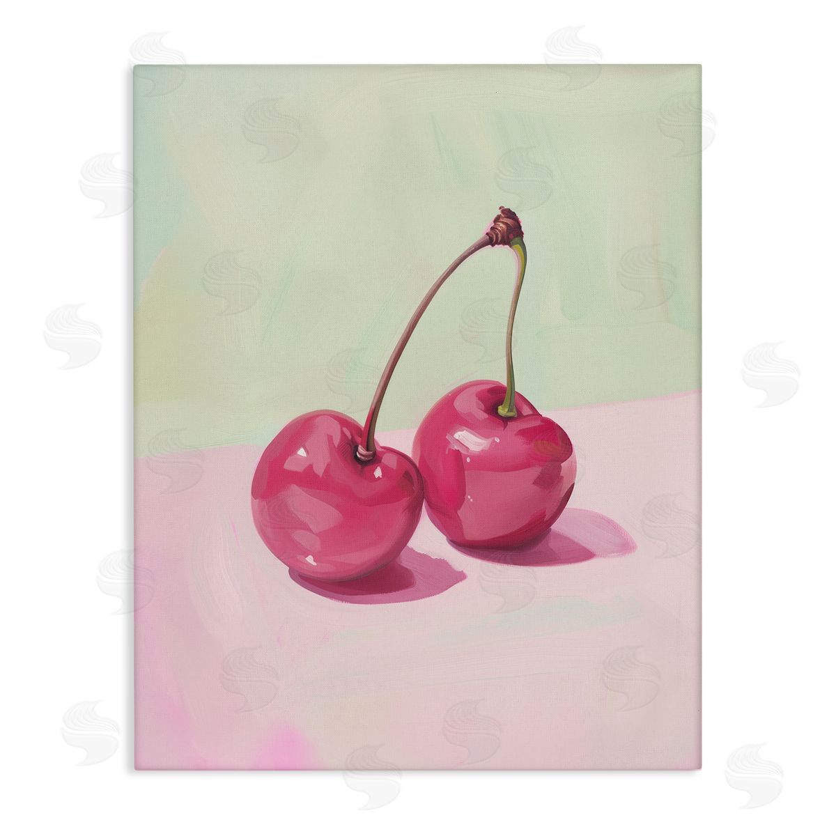 Luminous Cherries Still Life Canvas Wall Art, Home Decor by Arlington Prints