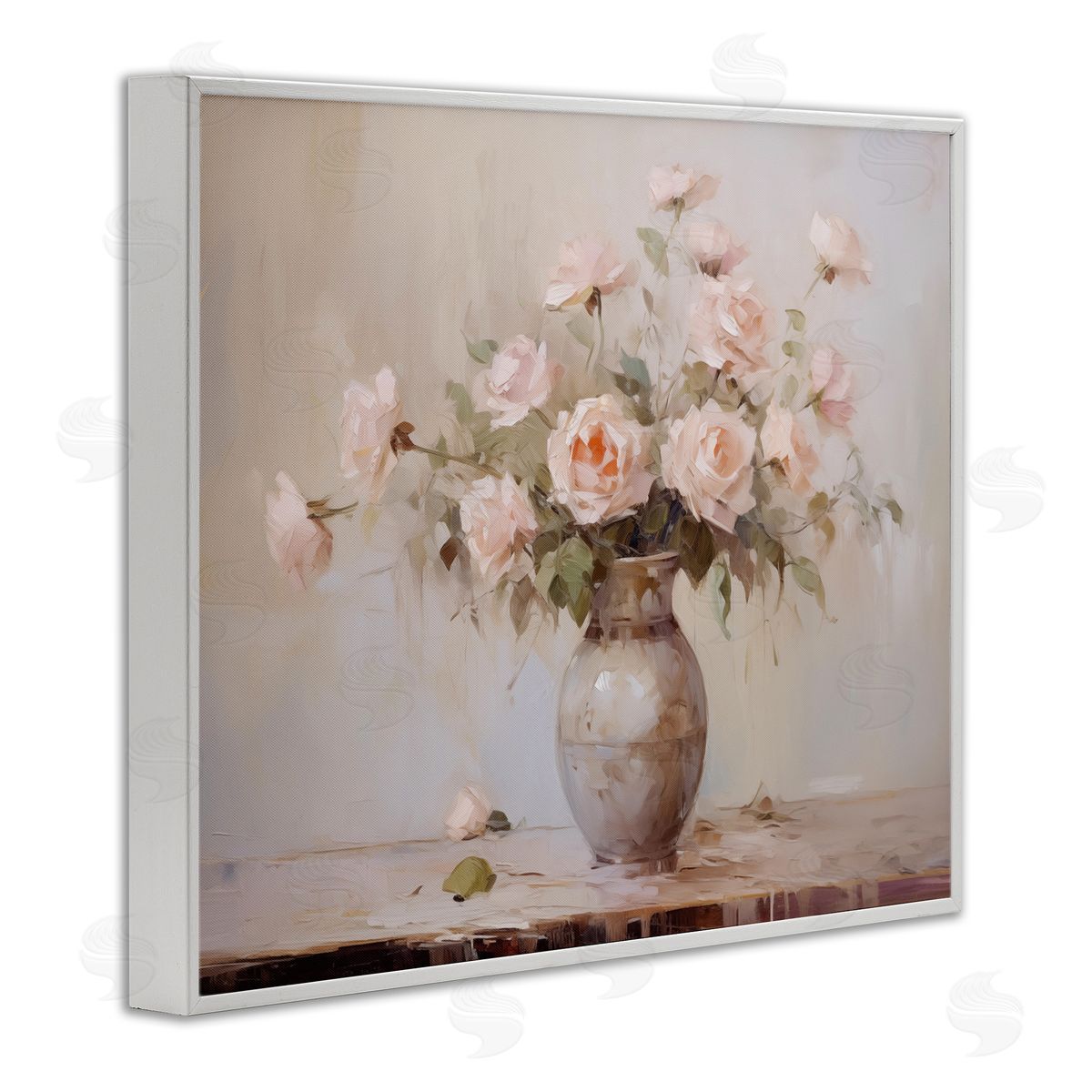 Romantic Bouquet of Roses White Frame Print Wall Art, Home Decor by Arlington Prints
