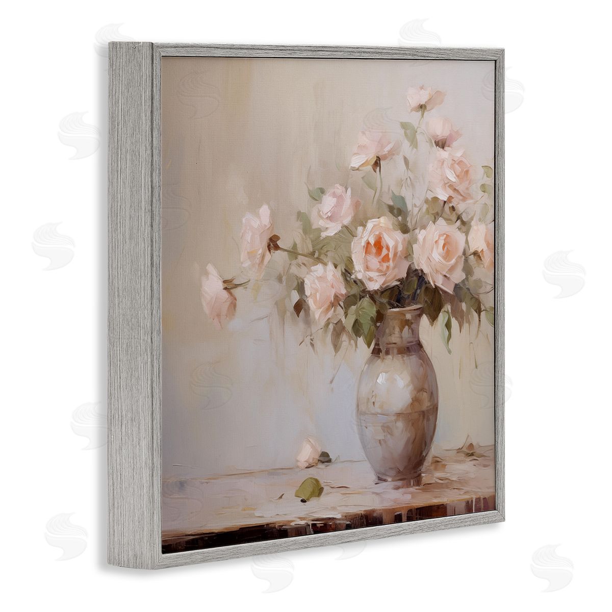 Romantic Rose Bouquet Grey Frame Print Wall Art, Home Decor by Arlington Prints