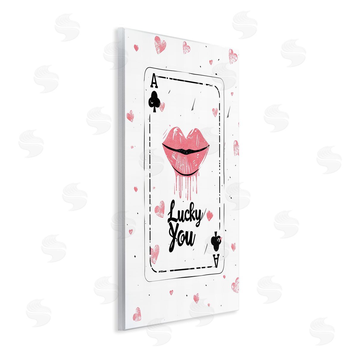 Lucky You Playing Card Wood Plaque Wall Art, Home Decor by LSR Design Studio
