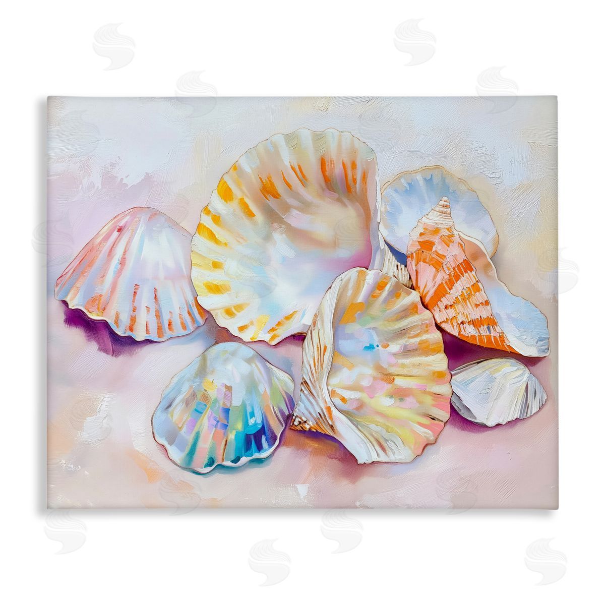 Pile of Various Seashells Canvas Wall Art, Home Decor by Arlington Prints