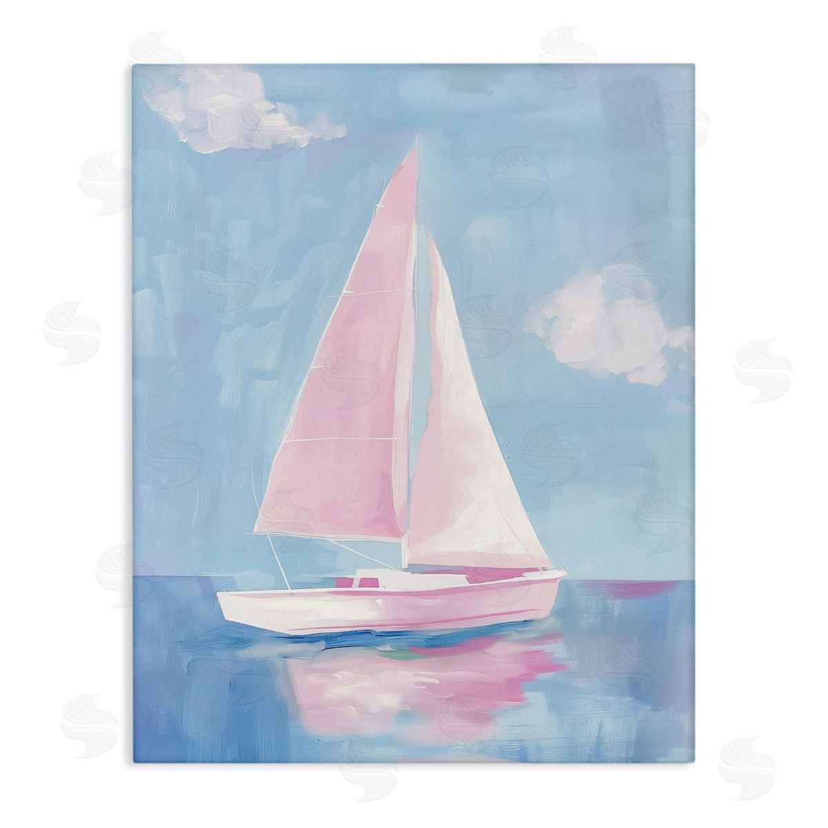 Muted Pink Sailboat Canvas Wall Art, Home Decor by Arlington Prints