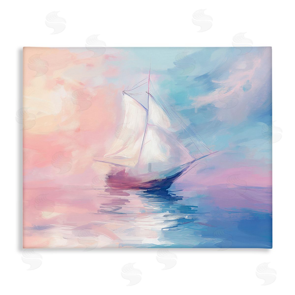 Soft Pastel Sea Vessel Canvas Wall Art, Home Decor by Arlington Prints