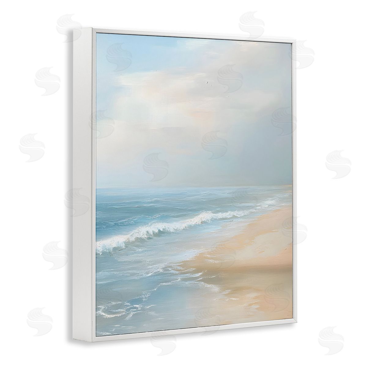 Serenity Beach View White Frame Print Wall Art, Home Decor by Franklyn Gregory