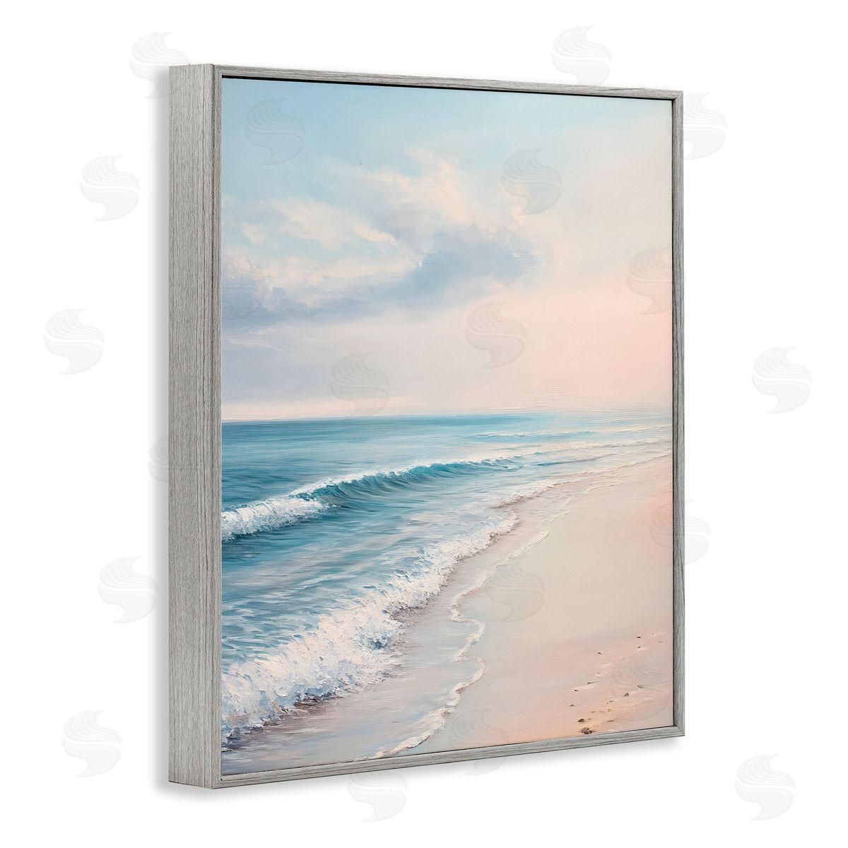 Serene Sands at Sunset Grey Frame Print Wall Art, Home Decor by Franklyn Gregory