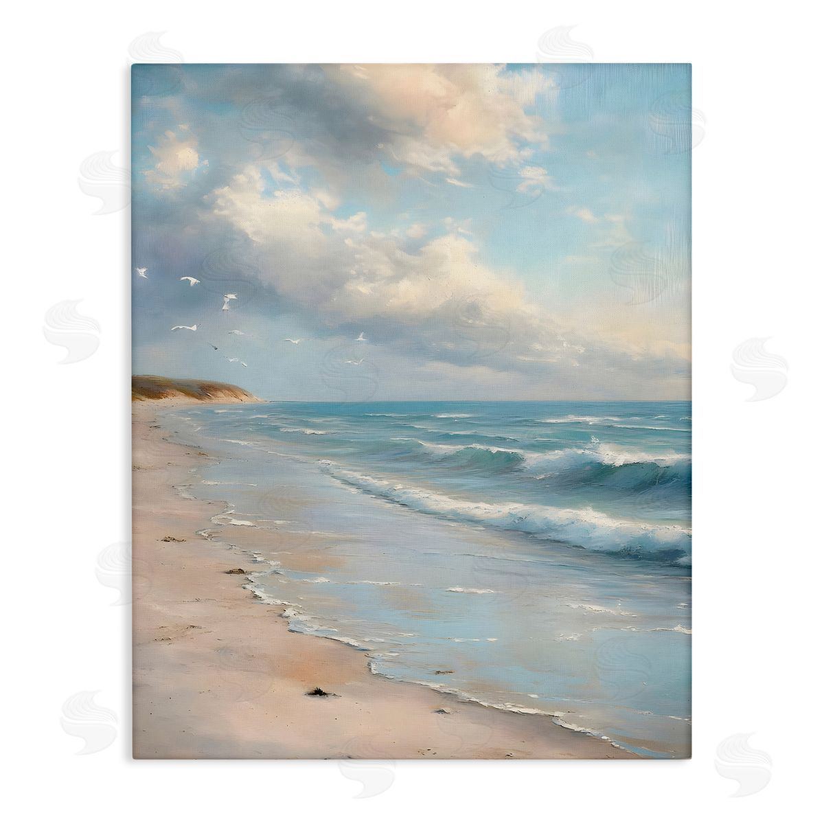 Where Seagulls Fly Beach View Canvas Wall Art, Home Decor by Franklyn Gregory