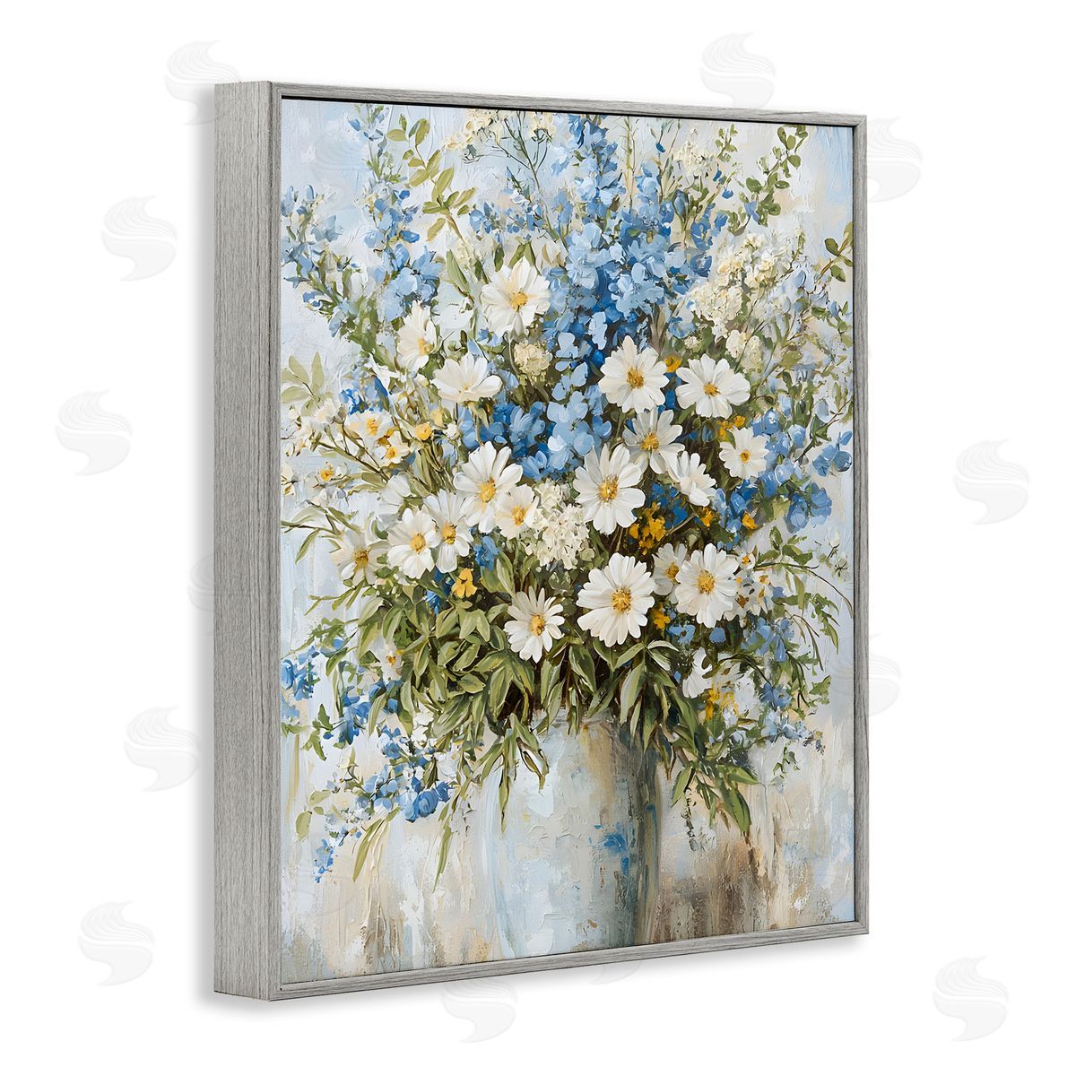 Heritage Style Bouquet Grey Frame Print Wall Art, Home Decor by Franklyn Gregory