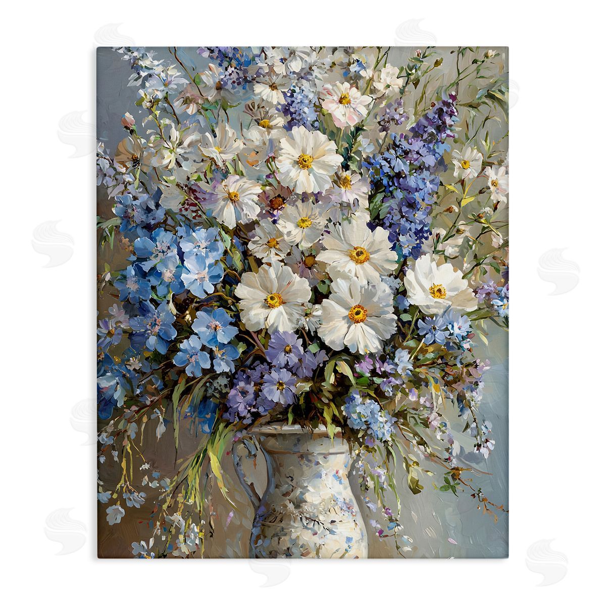 Flowers in Chinoiserie Vase Canvas Wall Art, Home Decor by Franklyn Gregory