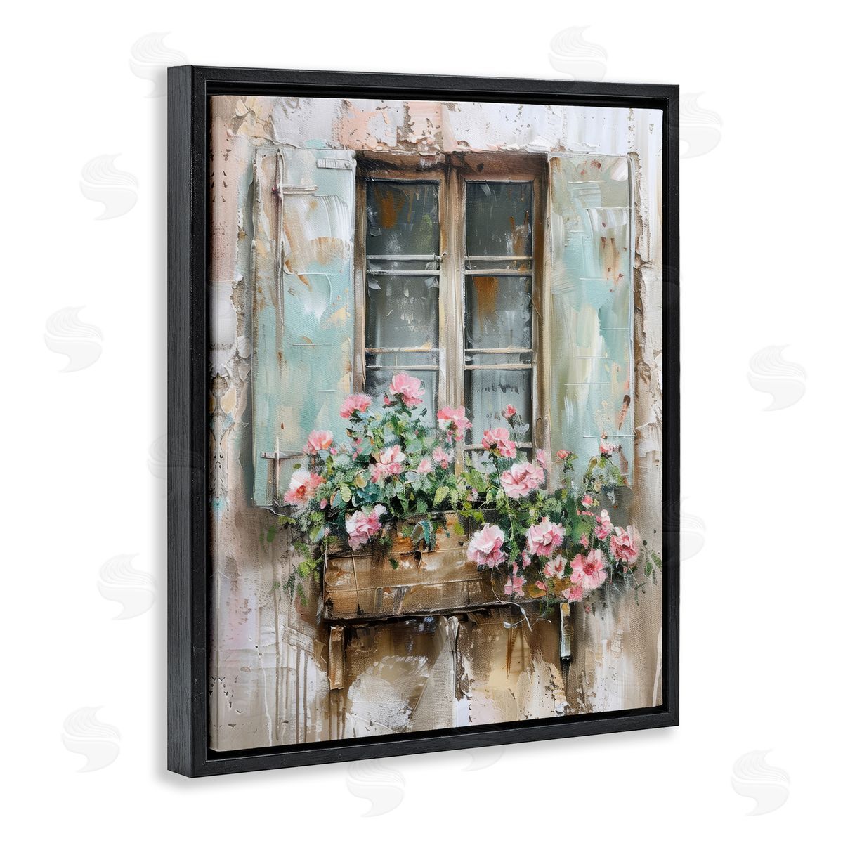 French Country Window Black Floating Frame Canvas Wall Art, Home Decor by Arlington Prints