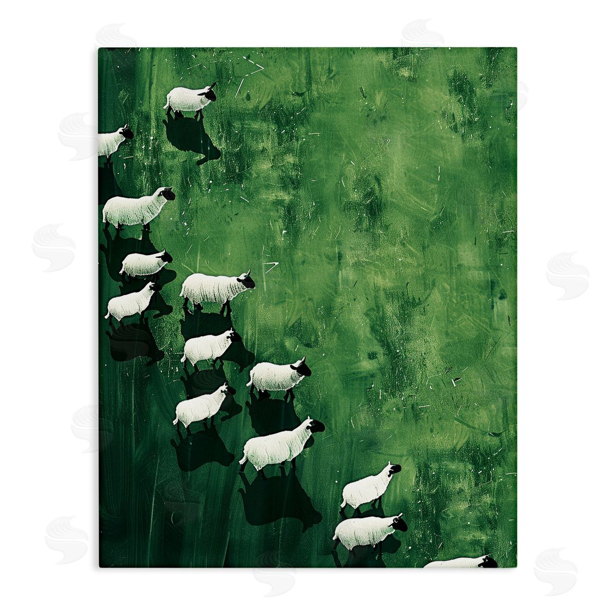 Wandering Sheep Abstraction Canvas Wall Art, Home Decor by Arlington Prints