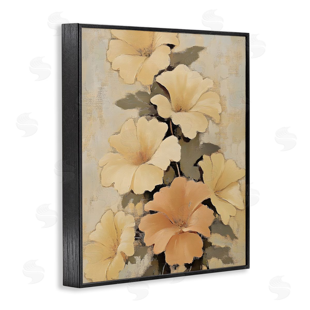 Muted Vintage Daffodils Black Frame Print Wall Art, Home Decor by Franklyn Gregory