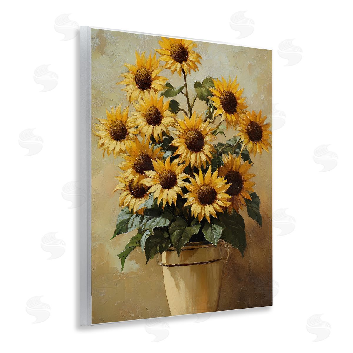 Sunny Sunflowers Arrangement Wood Plaque Wall Art, Home Decor by Franklyn Gregory