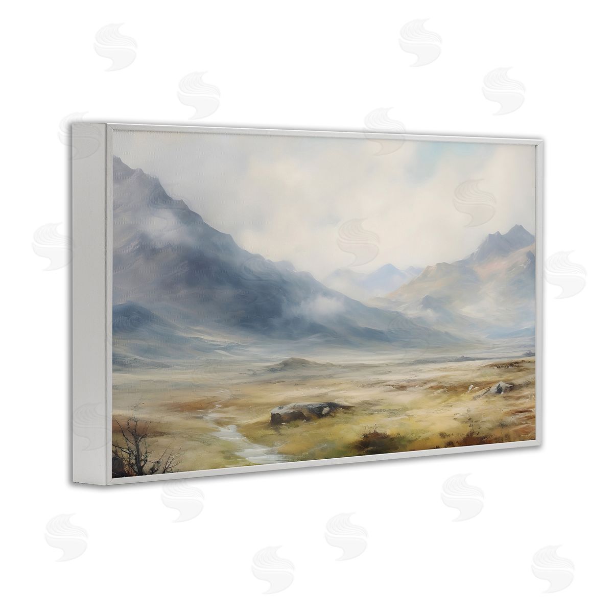 Faded Mountain Secrets White Frame Print Wall Art, Home Decor by Franklyn Gregory
