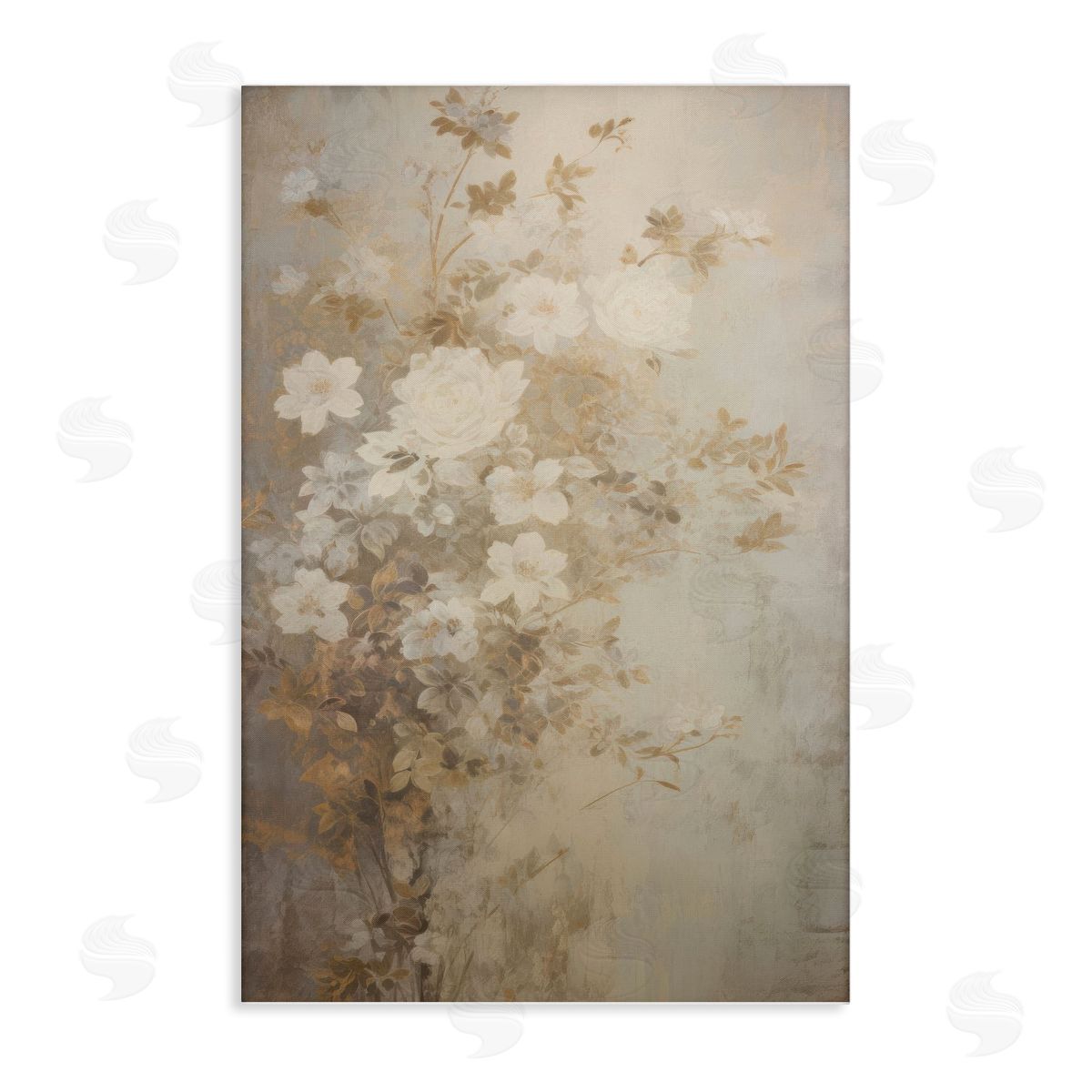 Muted Vintage Florals Canvas Wall Art, Home Decor by LSR Creative Studio
