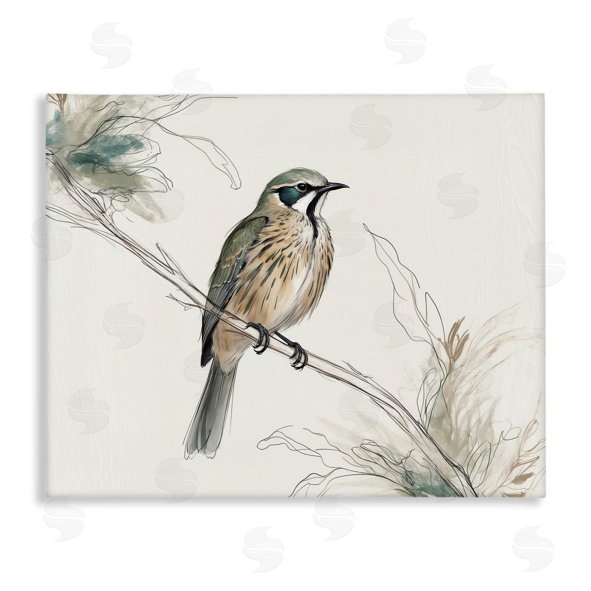Illustrated Wildlife Bird Canvas Wall Art, Home Decor by LSR Creative Studio