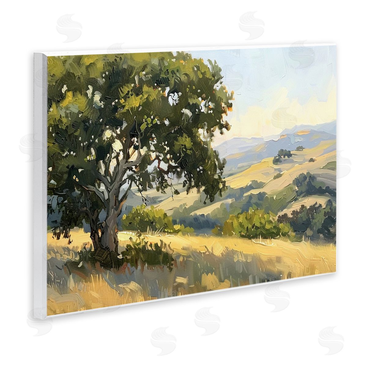 On The Hilltop Scenery Wood Plaque Wall Art, Home Decor by LSR Creative Studio