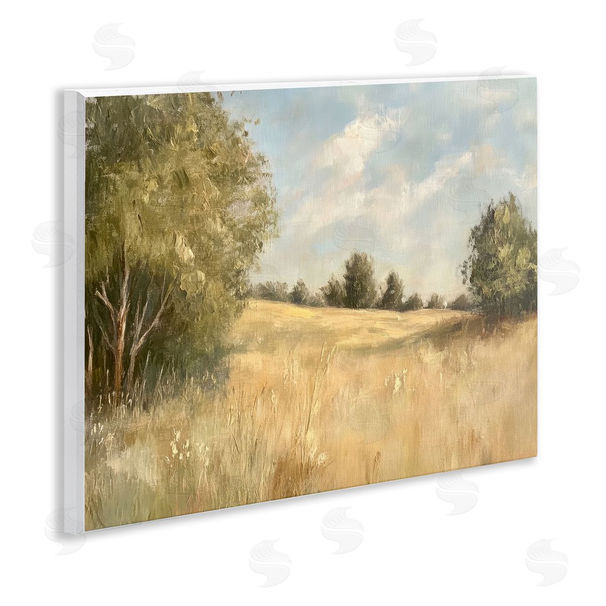 Classic Country Field Wood Plaque Wall Art, Home Decor by Petal Prints Design