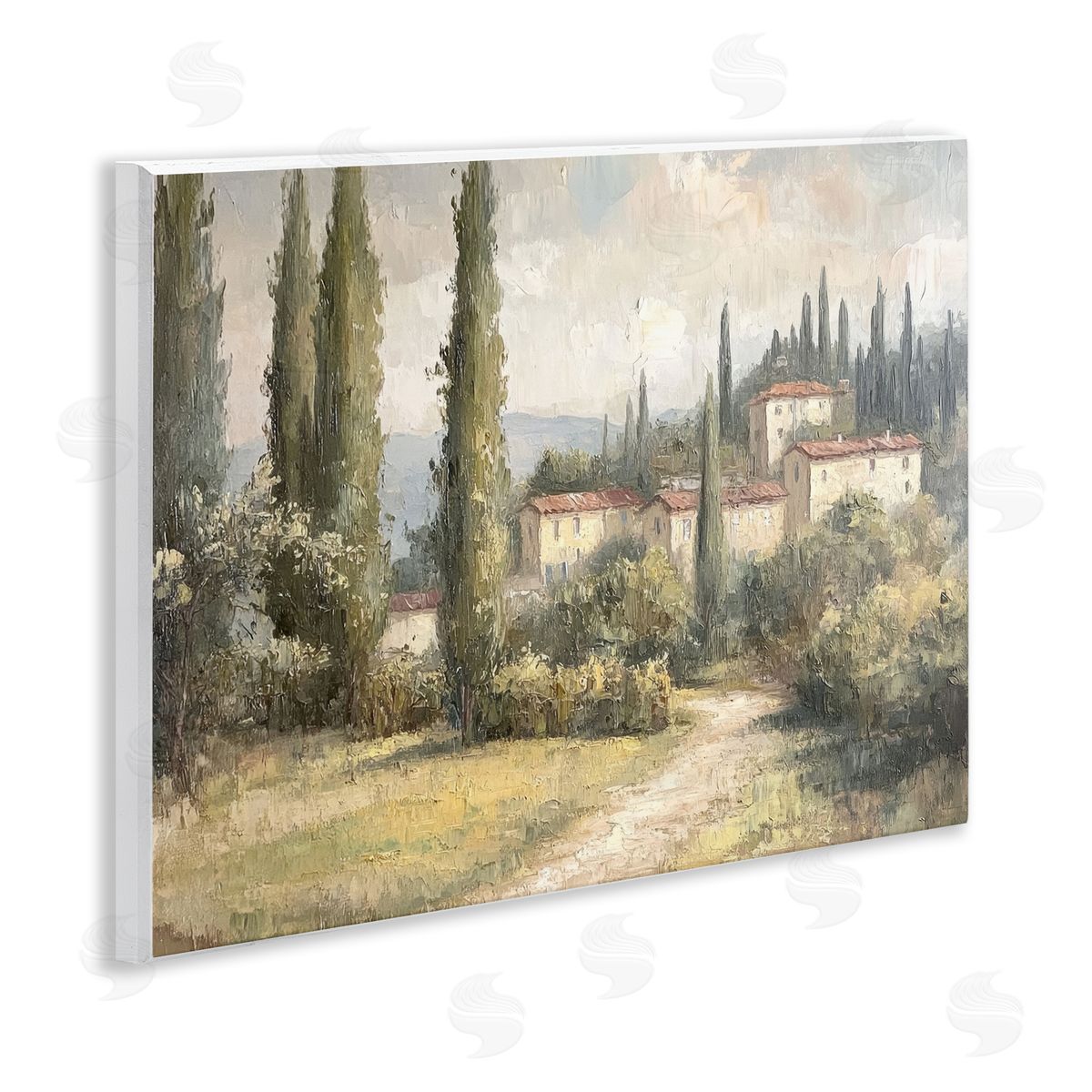 Villa Hidden in Trees Wood Plaque Wall Art, Home Decor by Petal Prints Design